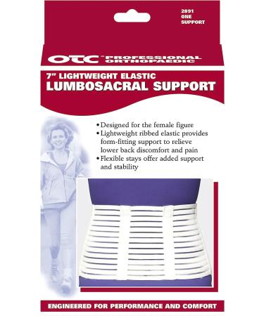 OTC 7-inch Lower Back Lightweight Compression Elastic Lumbosacral Support - Medium Black - Buy Online on GoSupps.com