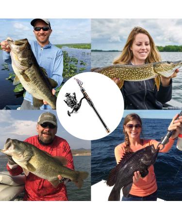 BlueFire Fishing Rod Kit - Carbon Fiber Telescopic Pole and Reel Combo for Beginner Adults - Spinning Reel, Line, Lure, Hooks, and Bag - Saltwater/Freshwater Gear Set (2.1M) - Buy Online on GoSupps.com