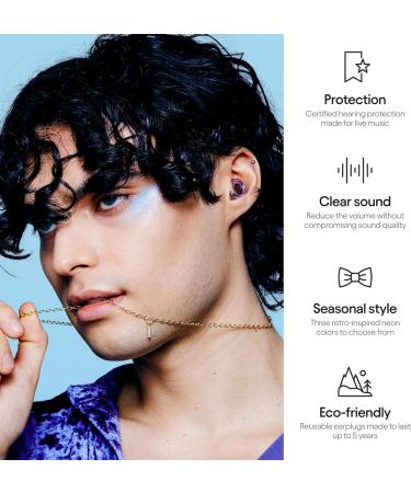 Loop Equinox High-Fidelity Reusable Earplugs - Colourful Hearing Protection for Music & Events - 18 dB Noise Reduction - Sapphire - Buy Online on GoSupps.com