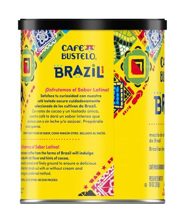 Cafe Bustelo Brazilian Blend Ground Coffee - 10 oz | Rich Flavor & Aroma - Buy Online on GoSupps.com