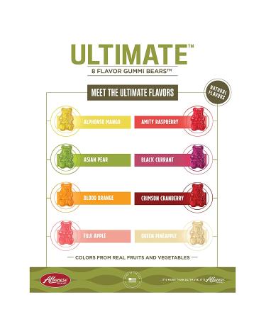 Albanese Ultimate 8 Flavor Gummi Bears - 25 oz Bag - Buy Online on GoSupps.com