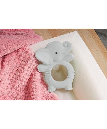 Lil' Llama Baby Elephant Teether - Natural Rubber Teething Ring | BPA-Free & Non-Toxic - Safe Cute Baby Teething Toy - Buy Online on GoSupps.com