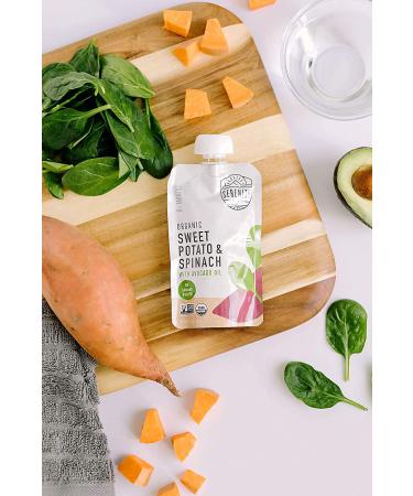 Serenity Kids 6+ Months USDA Organic Veggie Puree Baby Food Pouches | No Sugary Fruits or Added Sugar | Allergen Free | 3.5 Ounce BPA-Free Pouch | Sweet Potato & Spinach | 6 Count Sweet Potato & Spinach 3.5 Ounce (Pack o - Buy Online on GoSupps.com