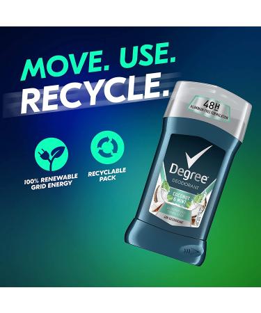 Degree Men Aluminum-Free Coconut Mint Deodorant Stick - 2.6 OZ (Pack of 1) | 48-Hour Odor Protection - Buy Online on GoSupps.com
