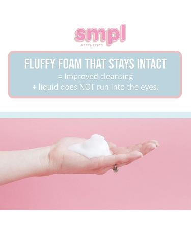 SMPL Aesthetics Eyelash Extension Cleanser Kit - Sulfate & Paraben Free Lash Shampoo, Brush & Rinse Bottle - Includes Free E-Book on Sensitive Makeup Removal & Primer (Fresh) - Buy Online on GoSupps.com