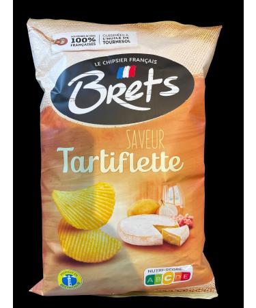 Brets Tartiflette Crisps Crinkle Cut 10X125g - Made with 100% French Potatoes Made in France No Perservatives No Added MSG