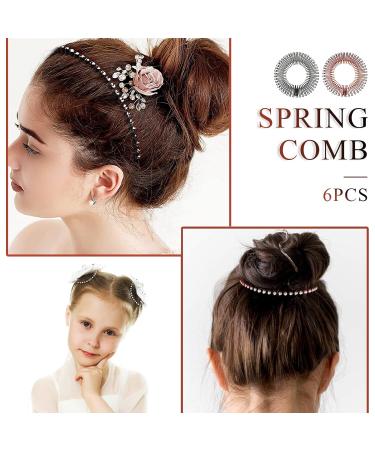 6-Piece Flexible Circular Stretch Comb Set - Plastic Hair Band Holder for Women & Girls - Available in 2 Colors - Buy Online on GoSupps.com