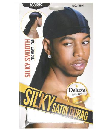 Magic Collection Silky Satin Durag White 4801