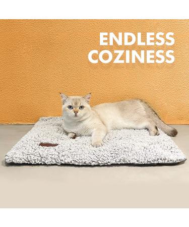 Self Warming Cat Bed with Removable Cover - Extra Warm Thermal Pet Pad - Non-Slip Bottom - Washable - 24 x 18 inch - Buy Online on GoSupps.com