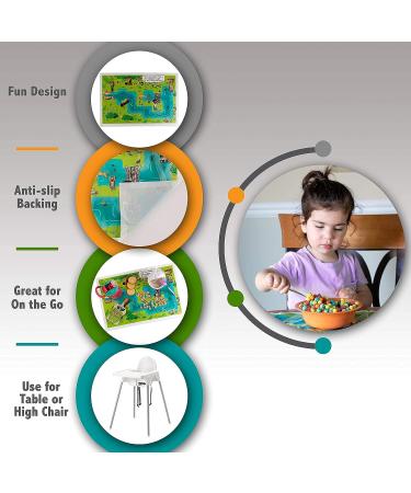 Party Bargains Super Sticky Disposable Placemats - 60 Pack (Treasure Chest Design) | BPA Free Baby Placemat | Quick & Easy to Clean | Safe & Germ-Free Surface - Buy Online on GoSupps.com