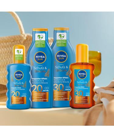 Buy NIVEA Sun Schutz & Braune Sunscreen LSF 30 - 200ml | Pro-Melanin Extract for Even Tan & Immediate UVA/UVB Protection | International Shipping Available - Buy Online on GoSupps.com