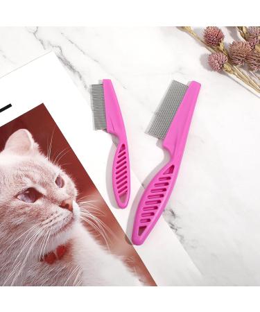 Buy Tiesome 2-in-1 Pet Grooming Kit - Multifunctional Stainless Steel Dog Comb & Massage Tool | Double-Sided Pink Trunks for Grooming & Pet Hair Removal - Buy Online on GoSupps.com