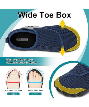 relxfeet Walking Shoes Diabetic Shoes - Navy Blue - 9.5 Wide Women/8.5 Wide Men - Buy Online on GoSupps.com