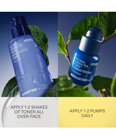 innisfree Green Tea Retinol PDRN Firming Serum - Vegan Korean Skincare for Fine Lines and Smoothing Skin Texture Available in Gift Set Firm + Smooth Set - Buy Online on GoSupps.com