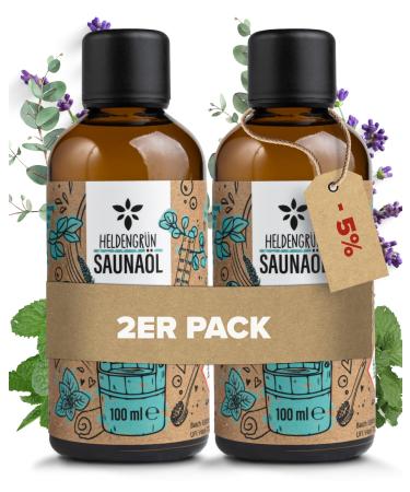 Hero -green organic sauna infusion breathless real organic oils - sauna oil with menthol eucalyptus & lavender - nature sauna infusion agent with essential organic oil - 2 x 100 ml breathless 100.00 ml (2 pack)