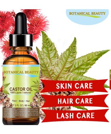 Buy 100% Pure Cold Pressed Botanical Beauty Castor Oil - Natural Carrier Oil for Face Skin Hair Eyelashes Brows & Nails - 2 Fl. oz (60 ml) - International Shipping Available - Buy Online on GoSupps.com