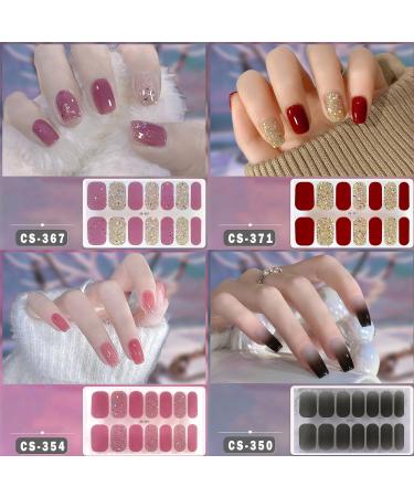 Glamgelz Nail Sticker Semi Cured Gel Nail Strips Sarafine Nail Strips Kit Peel And Stick Nails Sarafine Gel Nail Wraps (B) - Buy Online on GoSupps.com