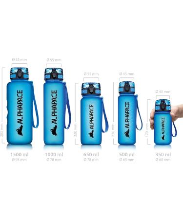 Alphapace 1000ml BPA-Free Water Bottle Perfect for Sports Outdoor Activities & Biking Blue with Fruit Insert - Buy Online on GoSupps.com