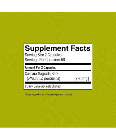 Nature's Sunshine Cascara Sagrada 100 Capsules - Natural Digestive Support - Buy Online on GoSupps.com