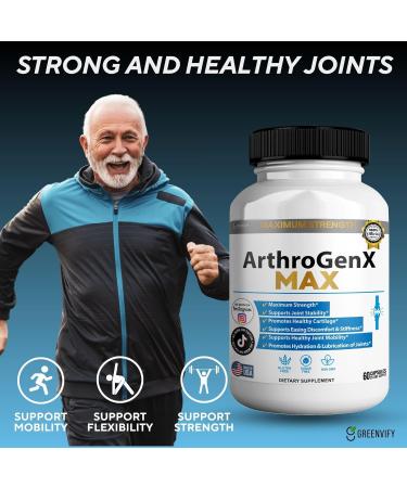 GREENVIFY ArthroGenX MAX Joint Support Supplement 60 Capsules 20 Day Supply (1) - Buy Online on GoSupps.com
