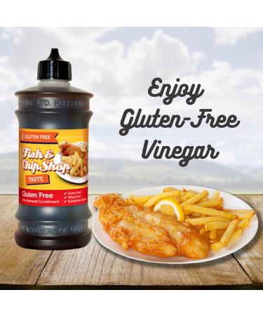 Fish and Chip Shop Gluten Free Vinegar - Non Brewed Condiment Malt Vinegar Flavour - Wheat Free - 315ml - Pack of 2 - Buy Online on GoSupps.com