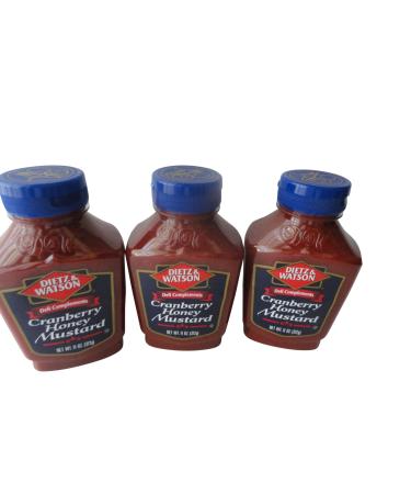 Dietz & Watson Deli Complements Cranberry Honey Mustard (3 Bottles)