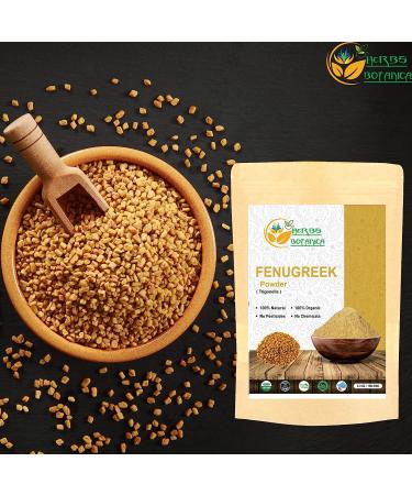 Organic Fenugreek Powder Seed - 5.5 oz Gluten-Free Non-GMO Spice for Cooking | Herbs Botanica - Buy Online on GoSupps.com