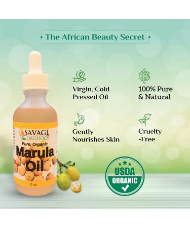 Organic Cold Pressed Marula Oil - Natural Facial & Hair Oil 2 oz | Premium Quality - Buy Online on GoSupps.com