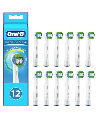 Oral-B Precision Clean Replacement Toothbrush Head with CleanMaximiser Technology Pack of 12 Counts Toothbrush Heads 12 Count (Pack of 1)