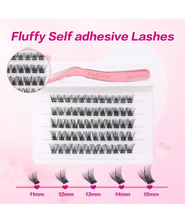 Fluffy Eyelash Clusters - No Glue Self-Adhesive Press on Lashes | Waterproof Extensions Kit for Natural Look - Shop Internationally - Buy Online on GoSupps.com