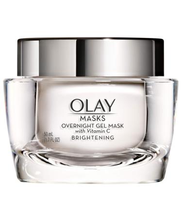 Olay Face Mask Gel Overnight Facial Moisturizer with Vitamin C and Hyaluronic Acid for Brighter Skin - 1.7 Fl Ounce
