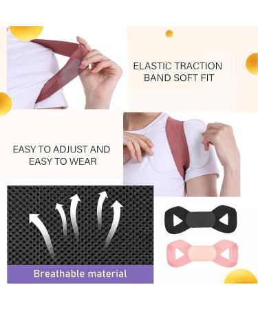 Adjustable Back Brace Posture Corrector 2Pcs Set for Men and Women - Comfortable Upper Back Support - Buy Online on GoSupps.com