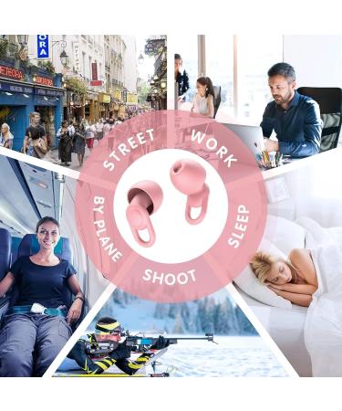 Reusable Ear Plugs for Sleeping - Noise Cancelling Hearing Protection Snoring & Concert Ear Protection - Flexible Silicone - Pink Medium - -30dB - Buy Online on GoSupps.com