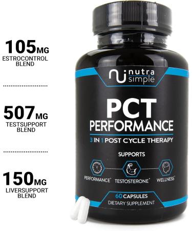 PCT Supplement for Men 3-in-1 Post Cycle Support & Natural Booster with Estrogen Blocker Liver Support Formula Made in USA with Fenugreek Chrysin Tongkat Ali Milk Thistle - 60 Capsules - Buy Online on GoSupps.com