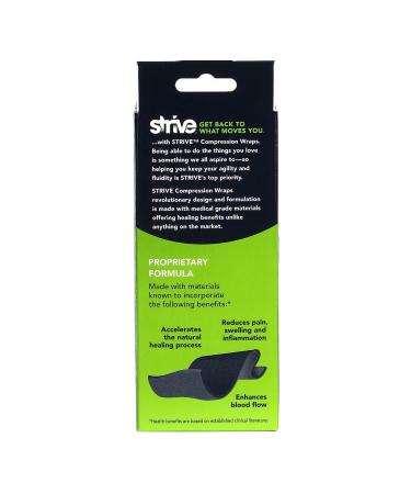 STRIVE Compression Infrared Therapy Wrap for Wrist, Arm, Leg, Ankle, Elbow - Made in USA - 6 x 60 - Enhances Blood Flow, Reduces Swelling, Accelerates Healing - Black - Buy Online on GoSupps.com