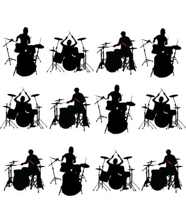 Buy AKGifts Drummer Silhouettes Edible Cake Decorations - Pack of 12 | International Shipping Available - Buy Online on GoSupps.com