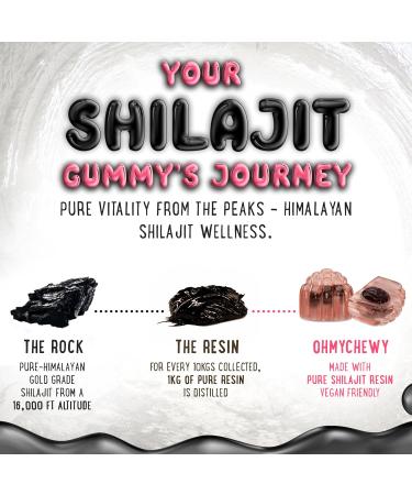 Pure Himalayan Shilajit Gummies - High Potency Gold Grade Resin - Energy Boost and Immune Support for Men and Women with Ashwagandha and Shatavari - 120 Gummy - Strawberry & Banana Strawberry & Banana 120 Count (Pack of 1) - Buy Online on GoSupps.com