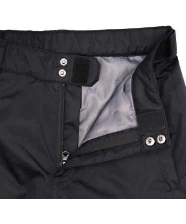 Kids Water Resistant Insulated Snow Pants 10-12 Black Husky | Warm Ski Cargo Pants - Buy Online on GoSupps.com