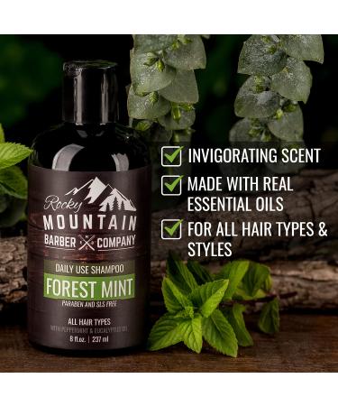 Rocky Mountain Men's Shampoo with Tea Tree Oil, Peppermint & Eucalyptus - For All Hair Types - Buy Online on GoSupps.com