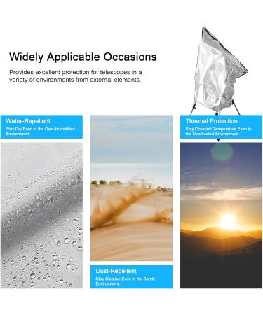 Astromania Protective Telescope Cover with Fixing Strap Protect Your Telescope Against dust Diameter 37.6 - Silver - Buy Online on GoSupps.com