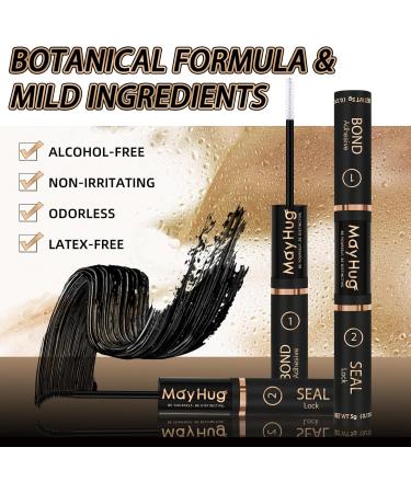 Mayhug Bond and Seal Lash Glue Waterproof Lash Bond and Seal 10ml Cluster Lashes Glue Bond and Seal Super Strong 2 in 1 Bond and Seal Eyelash Glue for 72 Hours(Black) Bond&Seal - Buy Online on GoSupps.com