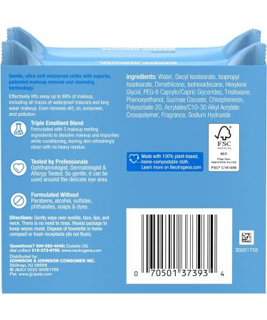 Neutrogena Makeup Remover Wipes - 50 ct, Alcohol-Free Cleansing Towelettes - Buy Online on GoSupps.com