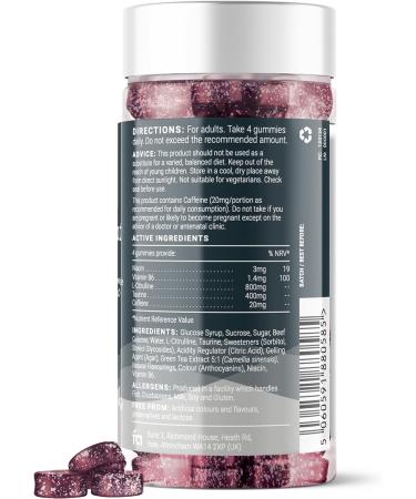 Feel Amazing Pre-Workout Gummies with Caffeine Niacin & B6 Enhanced with Amino Acids Supports Energy & Reduces Fatigue 36 Count (9+ Workout Supply) (1) - Buy Online on GoSupps.com