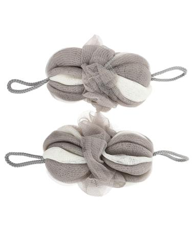 Beaupretty 2Pcs Long Bath Loofahs Bath Sponge Pouf Loofahs Stretchable Braided Bath Shower Sponge Ball for Back Body Bath