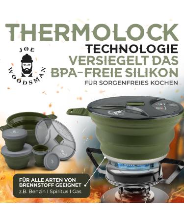 JOE WOODSMAN Foldable Camping Cookware - Lightweight, Space Saving for Outdoor, Hiking, Backpacking, Trekking & Travel  - Buy Online on GoSupps.com