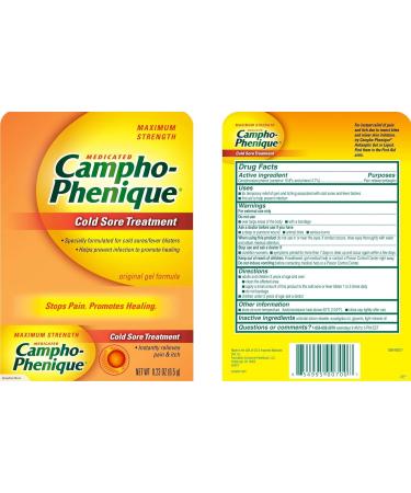 Campho-Phenique Cold Sore Treatment 0.23oz - Pack of 2 | Fast-Drying Action - Buy Online on GoSupps.com