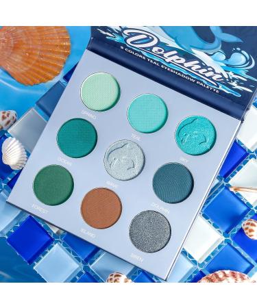 DE'LANCI Blue Teal Eyeshadow Palette - Shimmer and Matte Shades for Christmas Snowflake Glam - Long Lasting, Velvety Texture - Buy Online on GoSupps.com