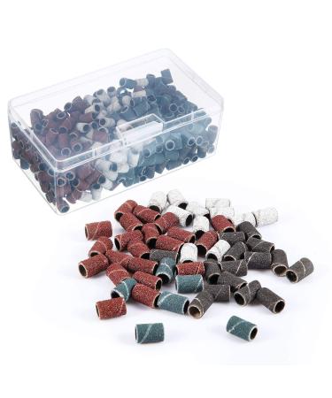 Sanding Bands for Nail Drill Bits - 400 Pieces with Grit File in 4 Colors | Manicure and Pedicure Sanding Bands Kit - Buy Online on GoSupps.com