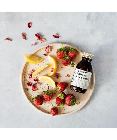 Erbology Organic Rose Water 3.4 fl oz | Premium Food Grade Hydrolate | Soothes Hydrates & Calms | Non-GMO in Recyclable Glass Bottle - Buy Online on GoSupps.com