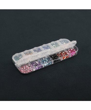 ECSiNG 4 Boxes Mixed Flat Back Hot Fix Round Glass Rhinestones Kit 2-5mm Clear AB Mixed Colours for Manicure Nail Decorations DIY Face Art - Buy Online on GoSupps.com